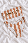 Amalfi Bandeau Bikini Set – Striped Italian Summer Swimsuit