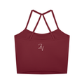 Women's Cross Back Active Crop Tank | Built-In Padded Workout Top