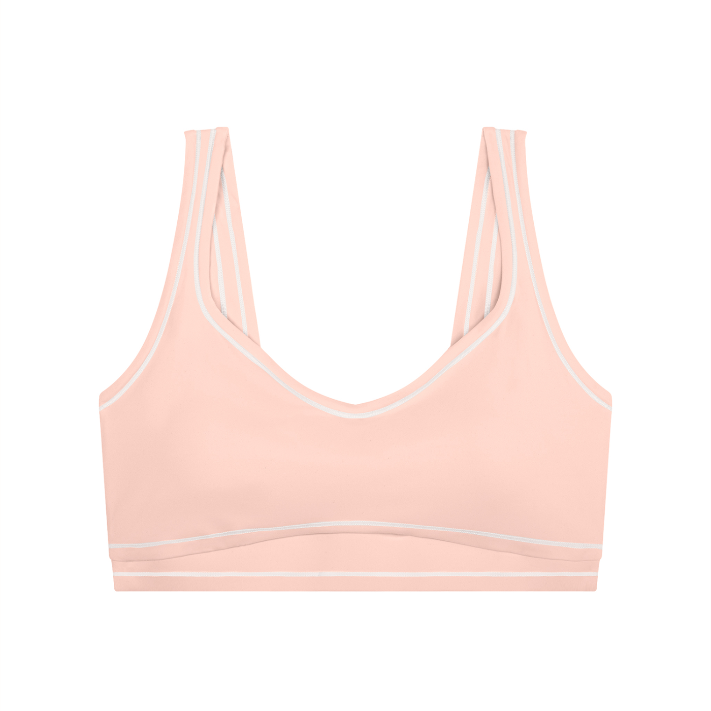 Topstitched Sports Bra with Built-In Padding | Women's Supportive Workout Bra
