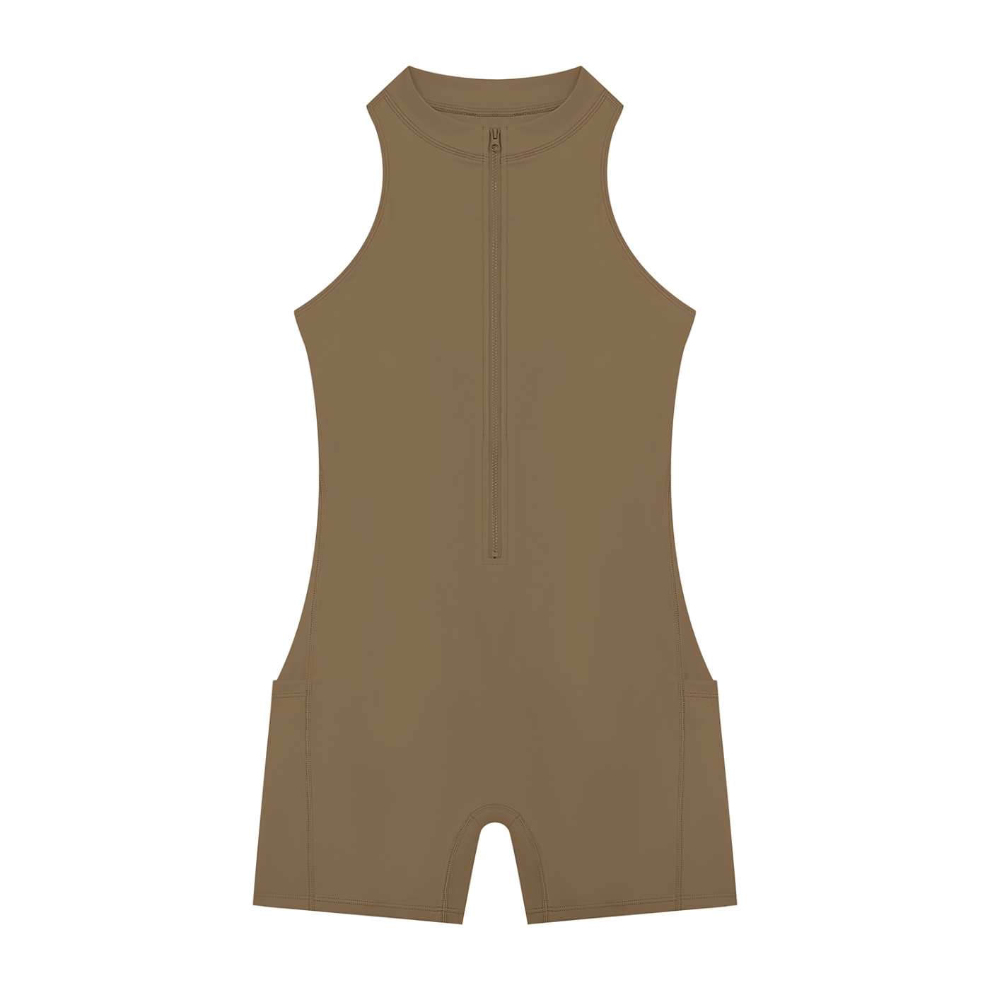Women's Quarter-Zip Romper | Athletic One-Piece Activewear