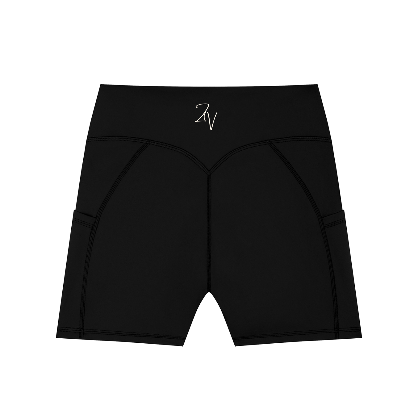 Women's High-Waisted Pocket Biker Shorts | Athletic Performance Workout Shorts