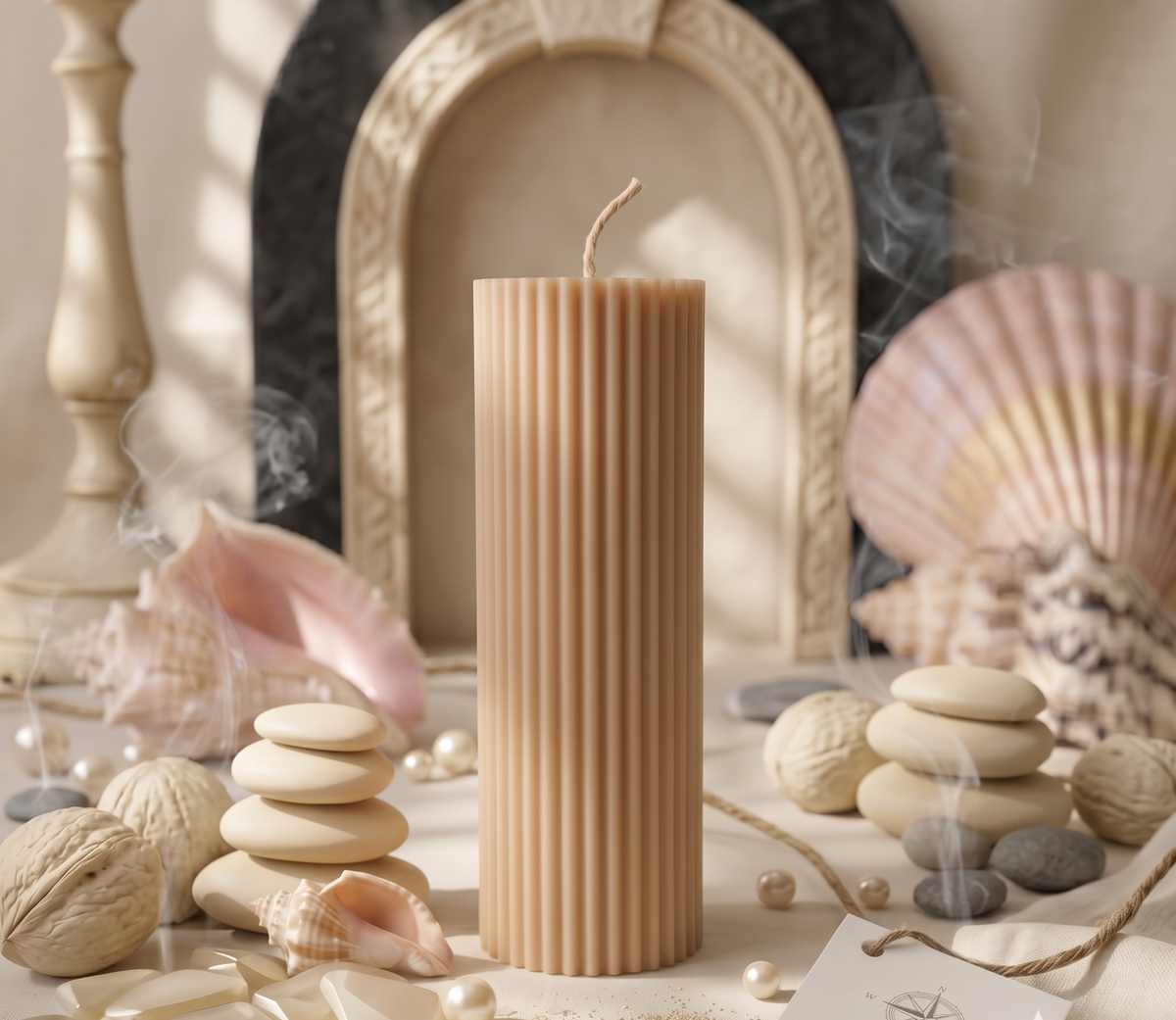 Ribbed Candle | Effortless Home Decor