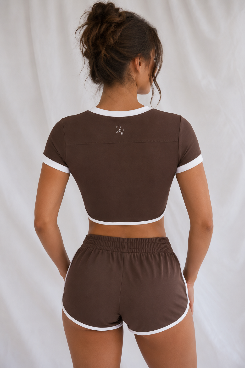 Women's Color Block Performance Crop T-Shirt | Athletic Workout Activewear Top
