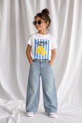 Toddler T-Shirt — Lemon Cello Graphic Tee (Blue Stripe)