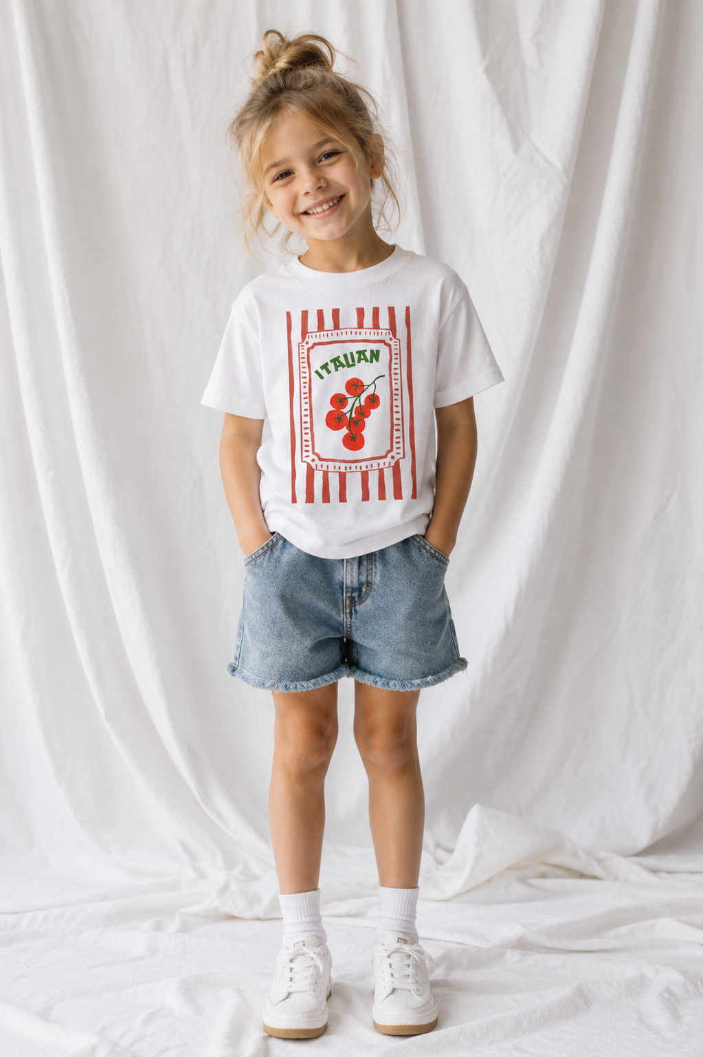 Italian Tomato Toddler T-Shirt — Cute Red Cherry Tomato Graphic Tee