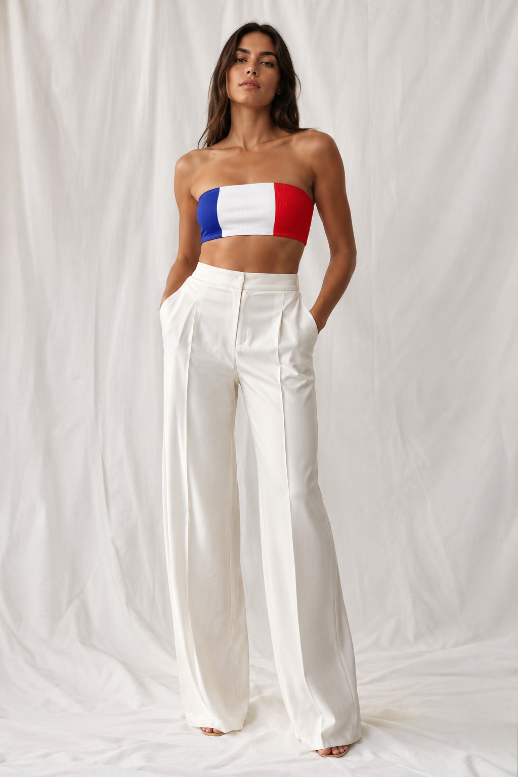 Women's France Bandeau Bikini Top | Strapless Swim Top