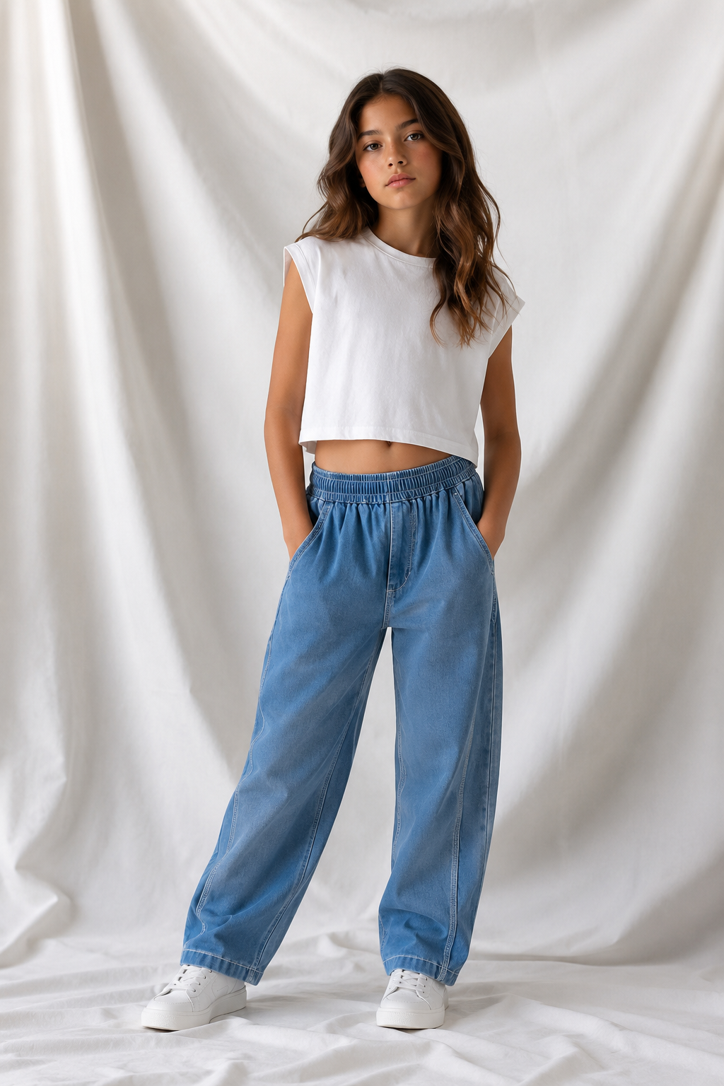 Kids Vintage Wash Straight Leg Jeans | Soft Everyday Denim Pants