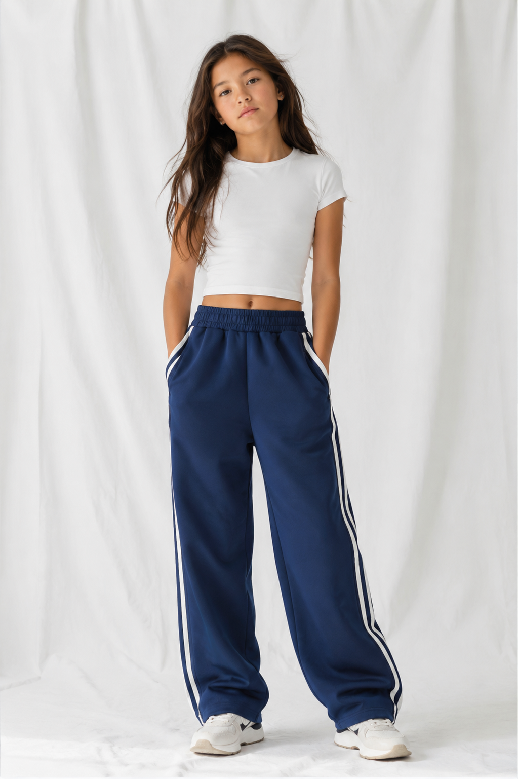 Kids' Contrast Tape Sweatpants | Stretch Athletic Joggers