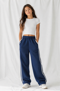 Kids' Contrast Tape Sweatpants | Stretch Athletic Joggers