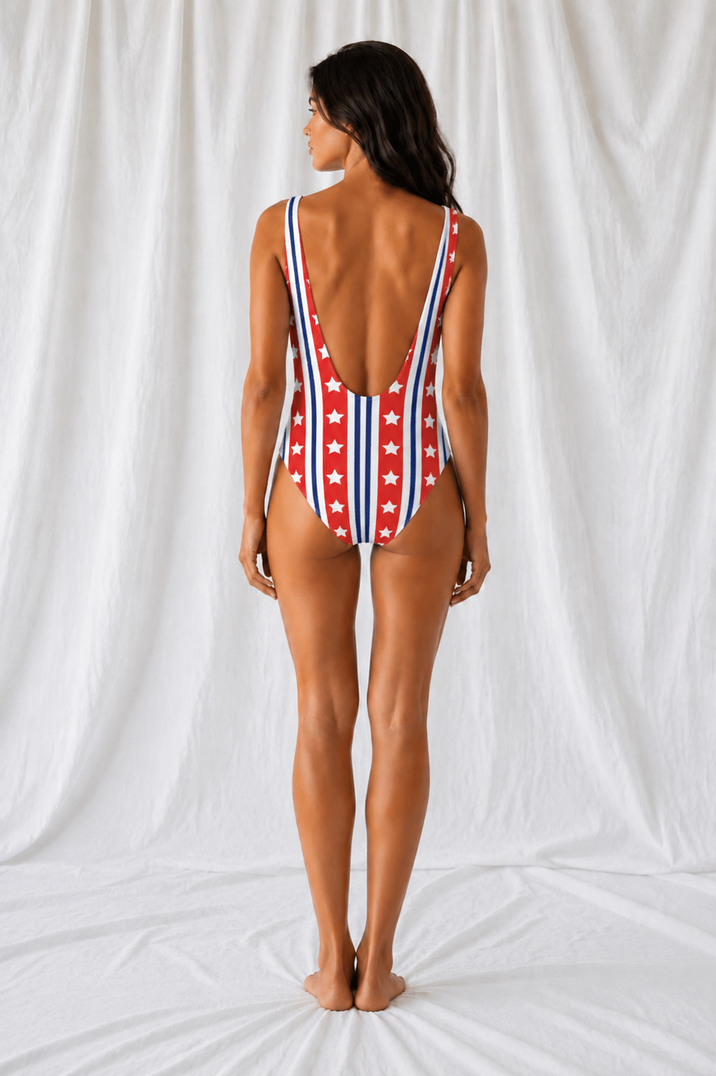 Women's USA Stars & Stripes One-Piece Swimsuit | Patriotic American Swimwear