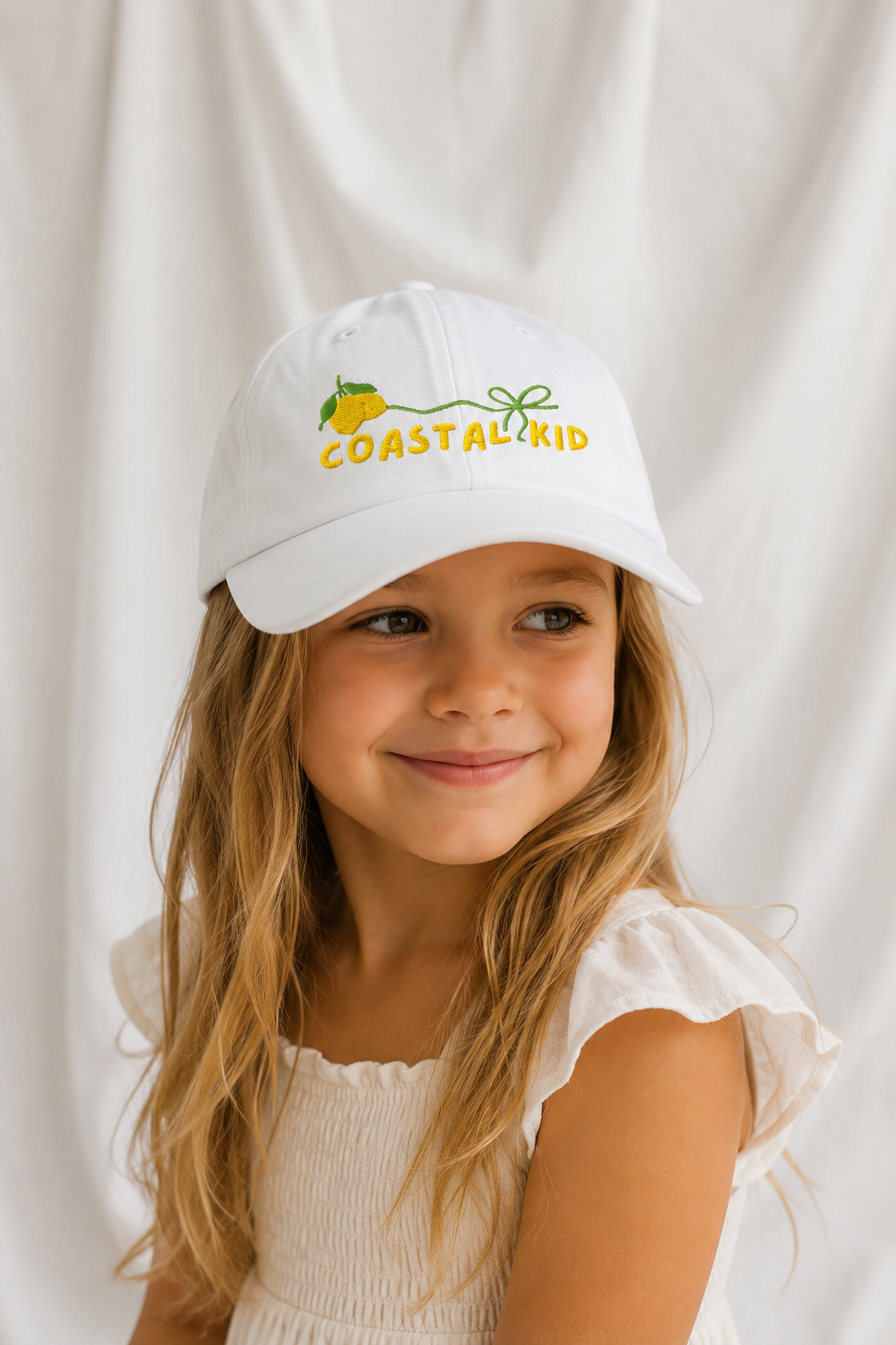 Coastal Kid Embroidered Kids Cap | Adjustable Cotton Baseball Hat