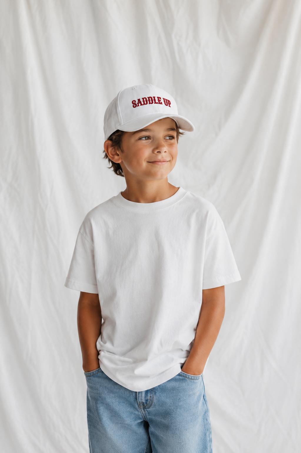 Saddle Up Embroidered Kids Cap | Adjustable Cotton Baseball Hat