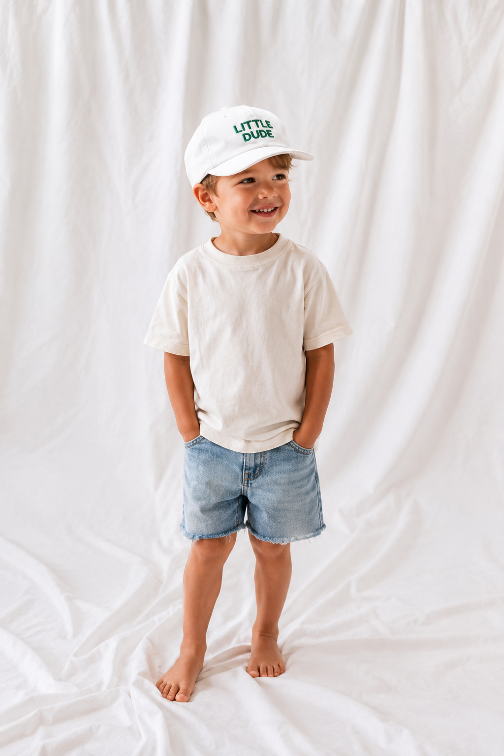 Little Dude Embroidered Kids Cap | Adjustable Cotton Baseball Hat