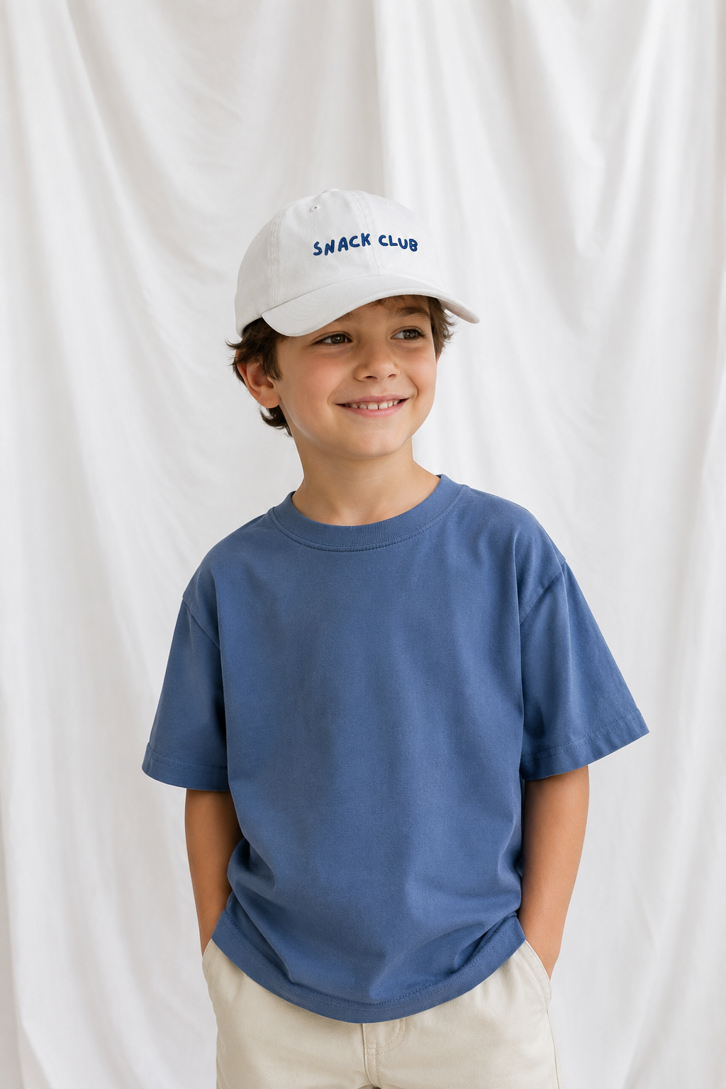 Snack Club Embroidered Kids Cap | Adjustable Cotton Baseball Hat