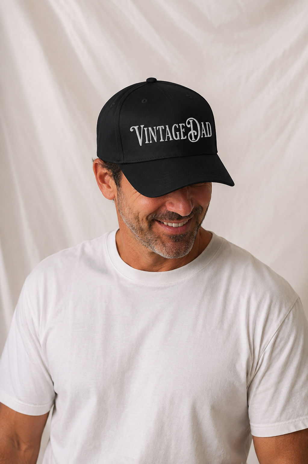 Vintage Dad Embroidered 5-Panel Cap | Adjustable Mid-Profile Snapback Hat