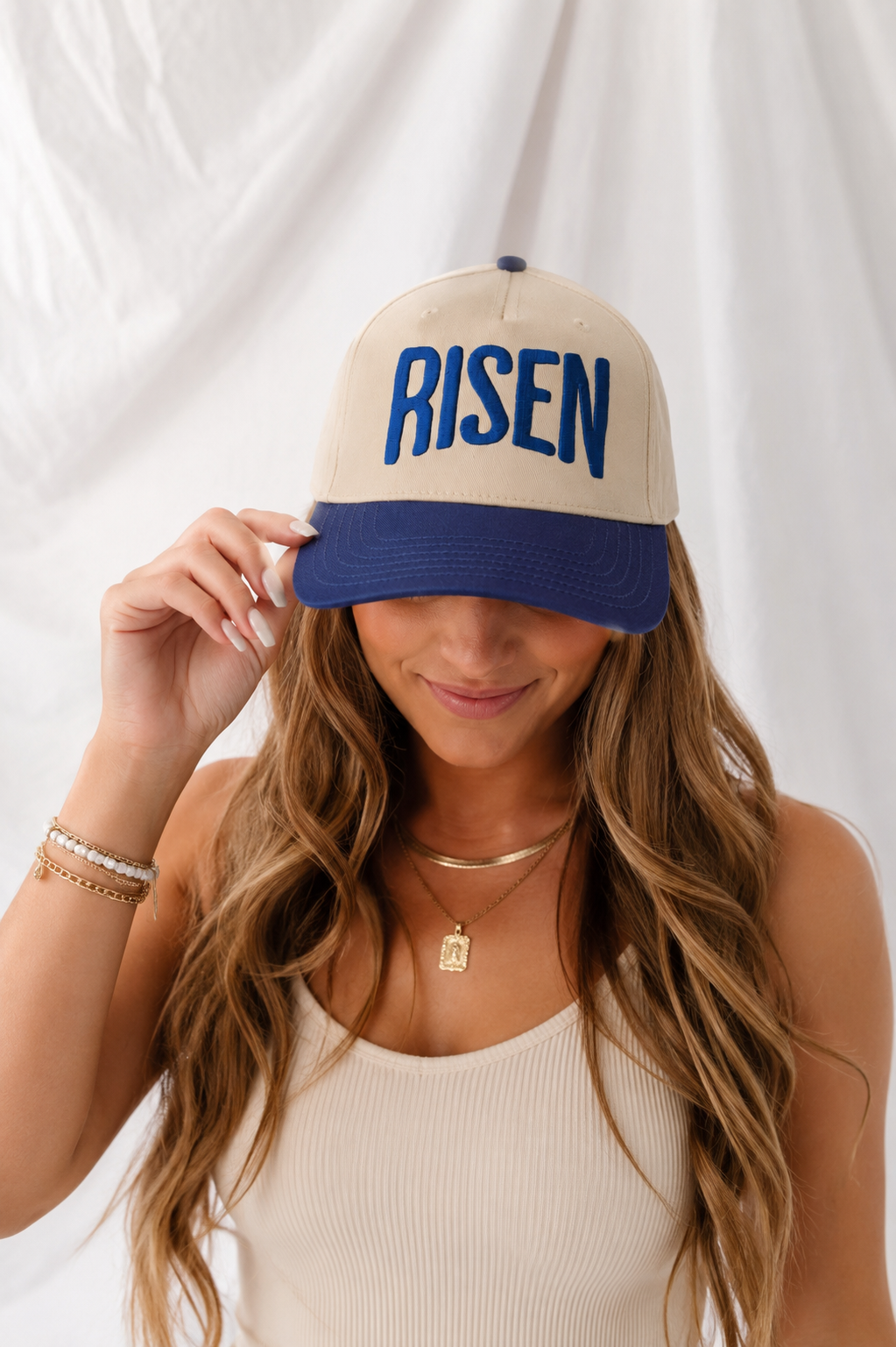 Risen Embroidered 5-Panel Cap | Adjustable Mid-Profile Snapback Hat