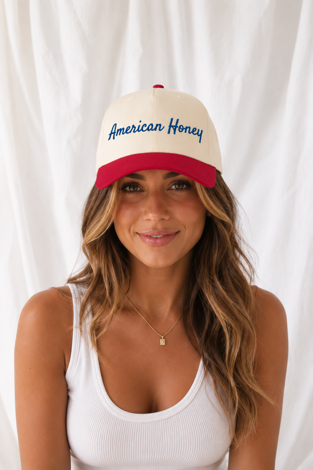 American Honey Embroidered 5-Panel Cap | Adjustable Mid-Profile Snapback Hat