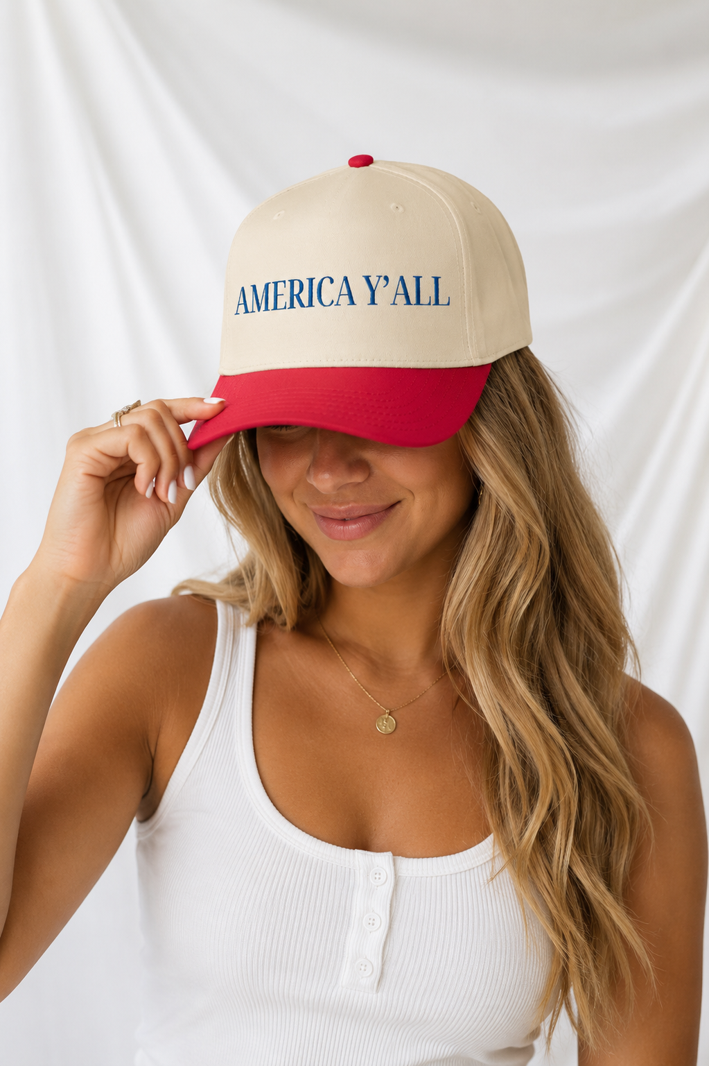 America Y'all Embroidered 5-Panel Cap | Adjustable Mid-Profile Snapback Hat