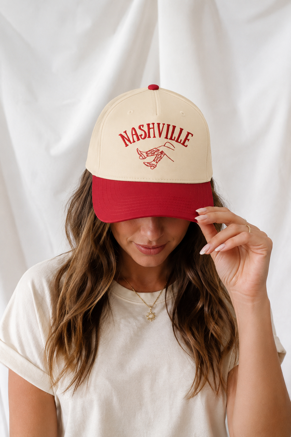 Nashville Embroidered 5-Panel Cap | Adjustable Mid-Profile Snapback Hat