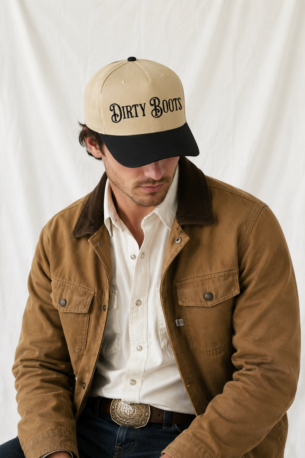 Dirty Boots Embroidered 5-Panel Cap | Adjustable Mid-Profile Snapback Hat