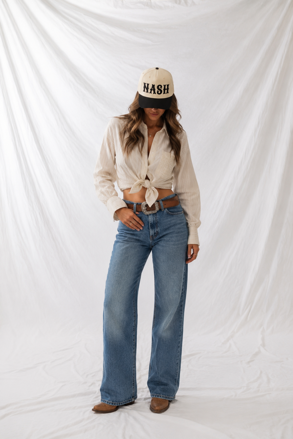 Nash Embroidered 5-Panel Cap | Adjustable Mid-Profile Snapback Hat