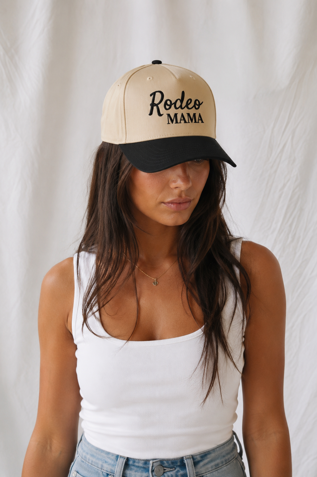 Rodeo Mama Embroidered 5-Panel Cap | Adjustable Mid-Profile Snapback Hat