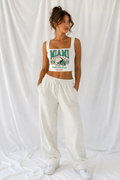 Miami Square Neck Crop Tank Top, Football Game Day Top, Women’s Tailgate Shirt, Football Season Outf
