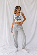 Seattle Square Neck Crop Tank Top, Football Game Day Top, Women’s Tailgate Shirt, Football Season Ou