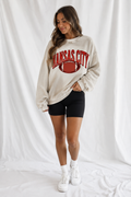 Kansas City Football Snow Washed Oversized Sweatshirt
