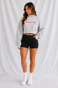 Kansas City Football Mock Neck Crop Sweater