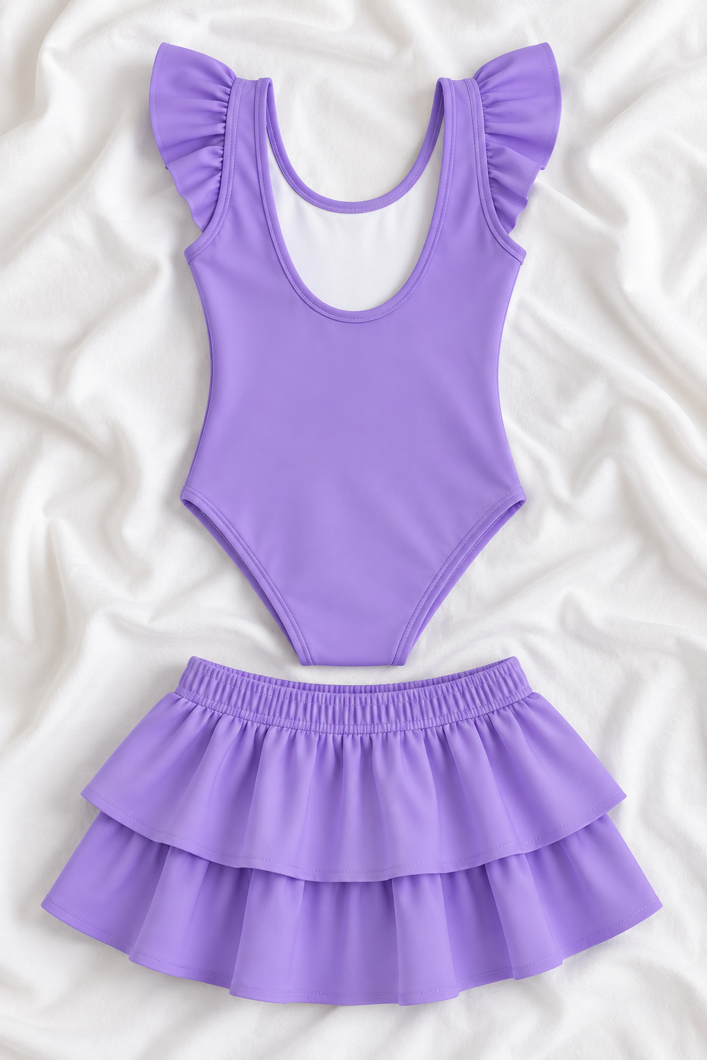 Mermaid Girls’ Ruffle Swimsuit & Skirt Set – Kids Mermaid Swimwear