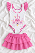 Princess Girls’ Ruffle Swimsuit & Skirt Set – Kids Swimwear