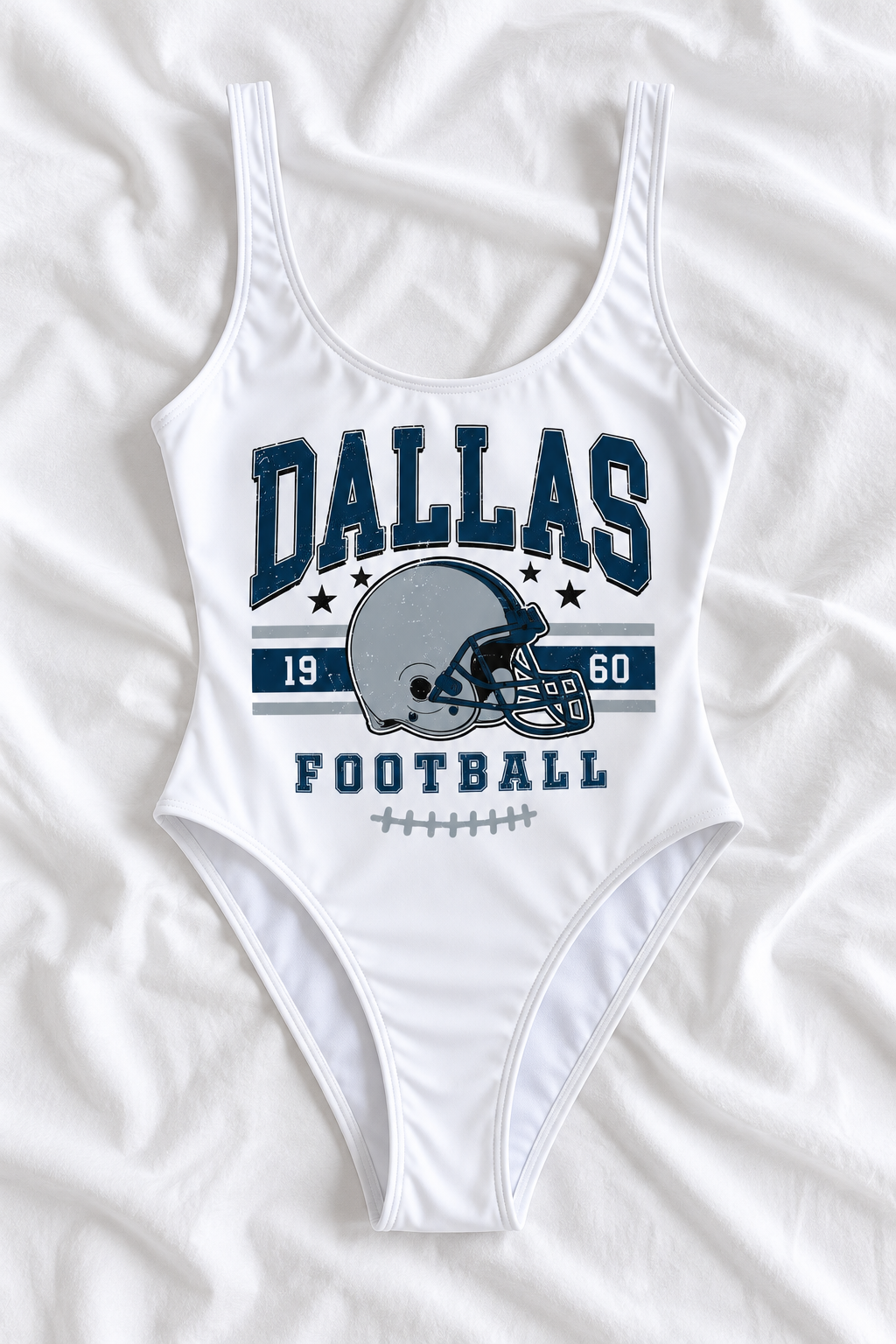 Dallas Football One-Piece Swimsuit – Women’s Game Day Swimwear