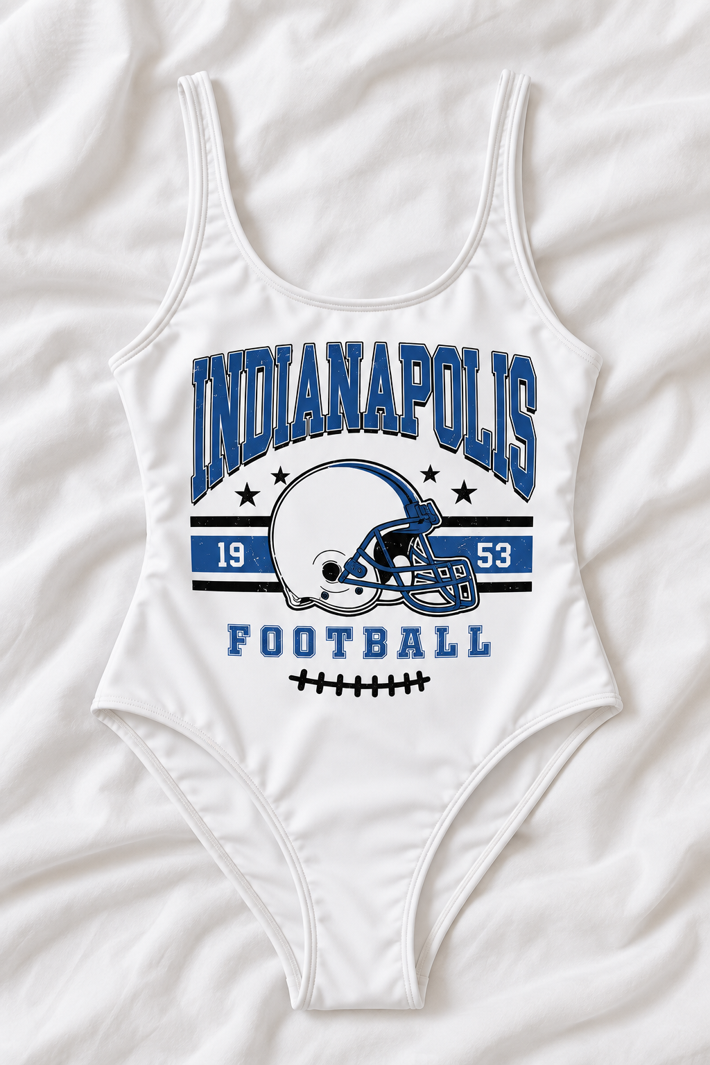 Indianapolis Football One-Piece Swimsuit – Women’s Game Day Swimwear