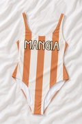 Mangia Striped One Piece Swimsuit – Italian Summer Minimal Swimwear