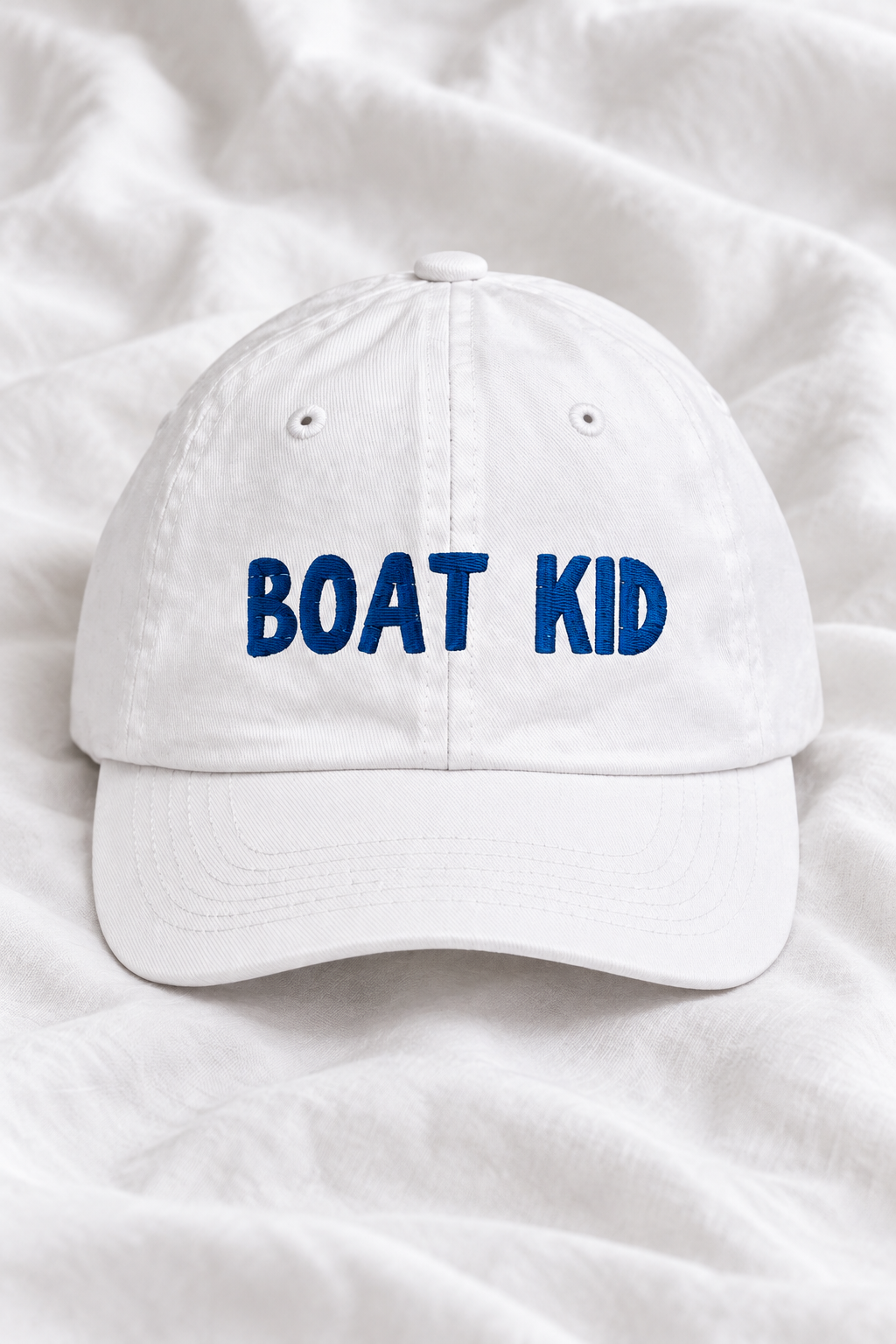Boat Kid Embroidered Kids Cap | Adjustable Cotton Baseball Hat