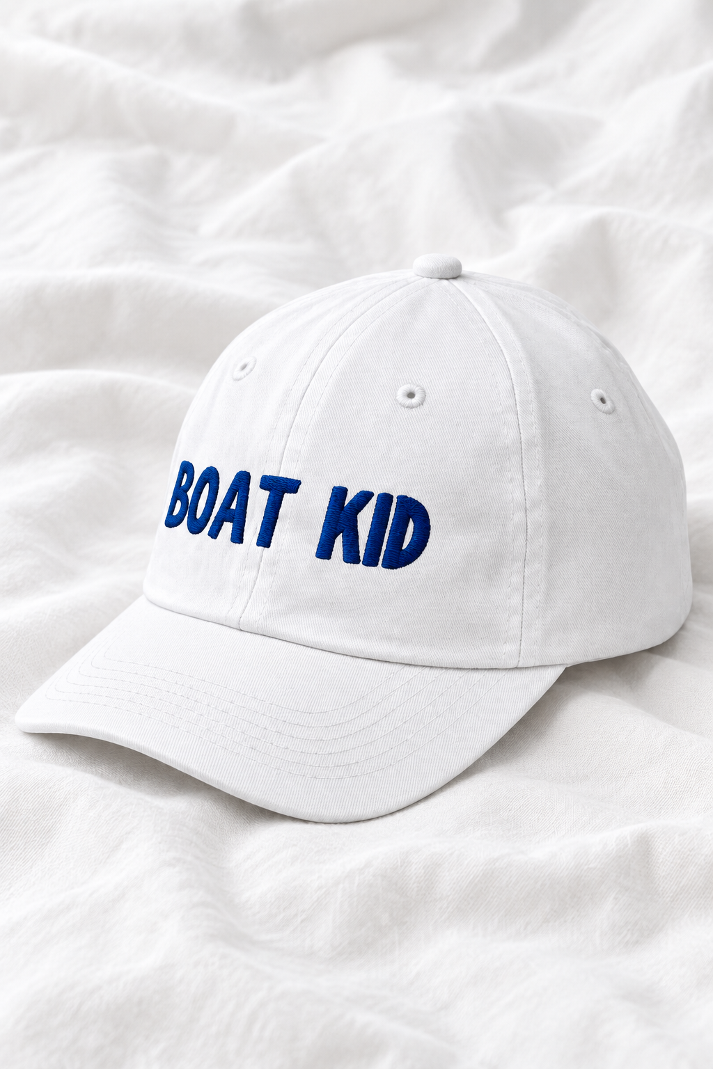 Boat Kid Embroidered Kids Cap | Adjustable Cotton Baseball Hat
