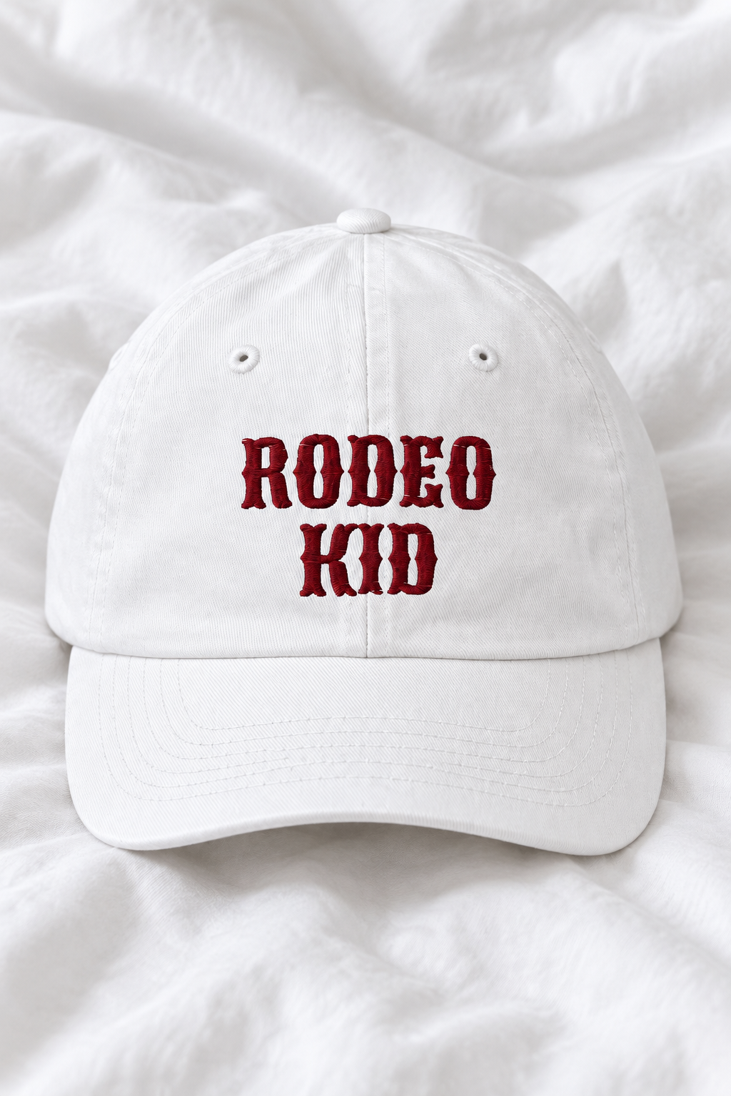 Rodeo Kid Embroidered Kids Cap | Adjustable Cotton Baseball Hat