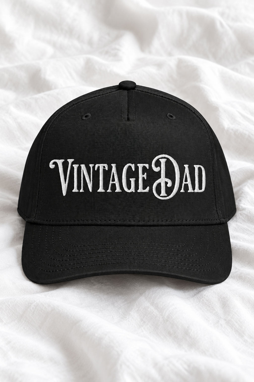 Vintage Dad Embroidered 5-Panel Cap | Adjustable Mid-Profile Snapback Hat