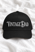 Vintage Dad Embroidered 5-Panel Cap | Adjustable Mid-Profile Snapback Hat