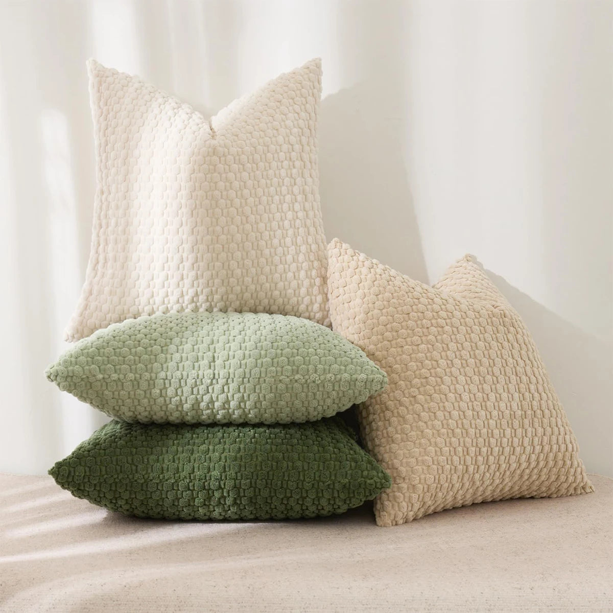 Textured Corduroy Throw Pillow Cover