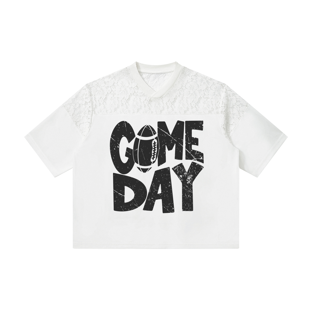 Game Day Lace Jersey Tee | Women's Football Jersey Game Day Shirt
