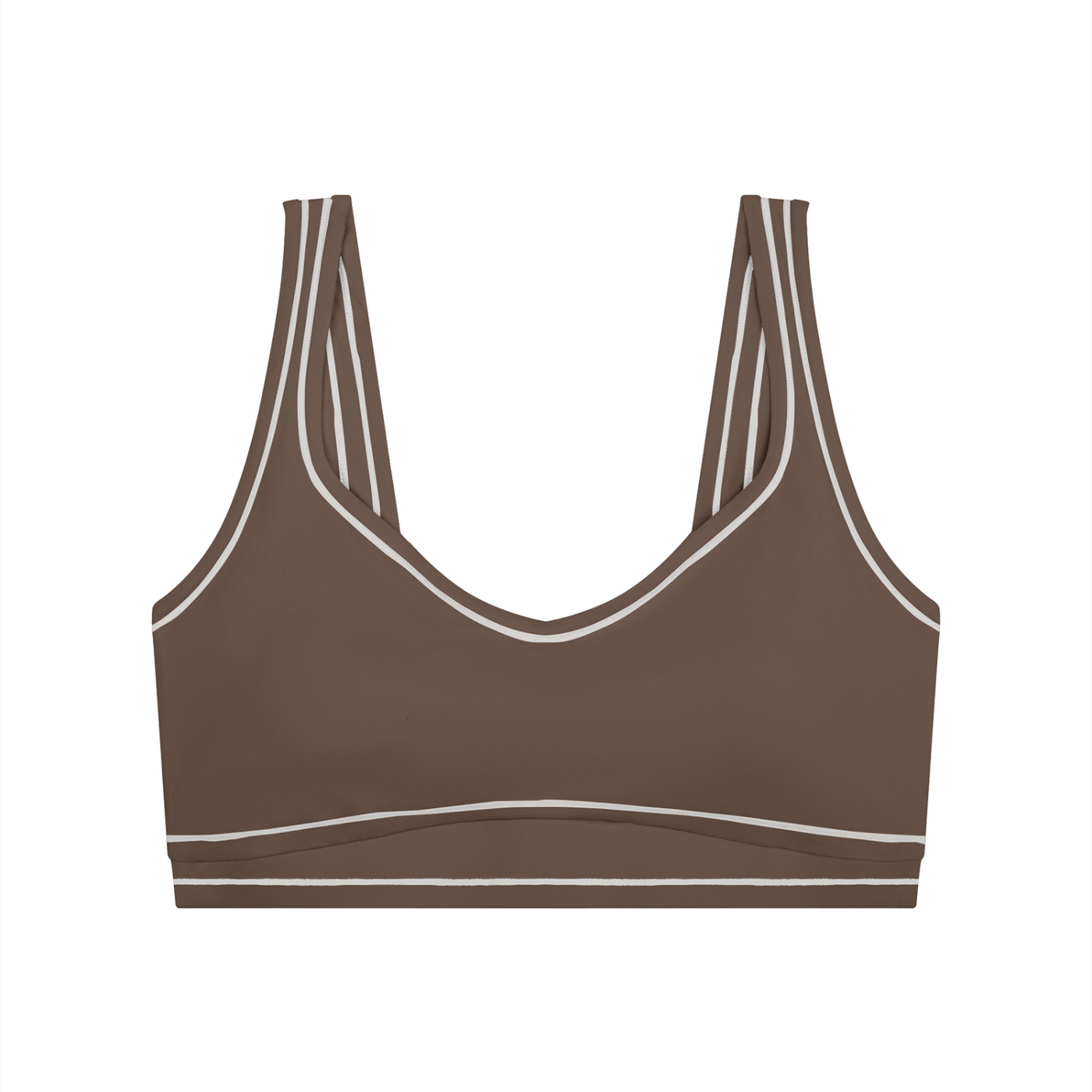 Topstitched Sports Bra with Built-In Padding | Women's Supportive Workout Bra