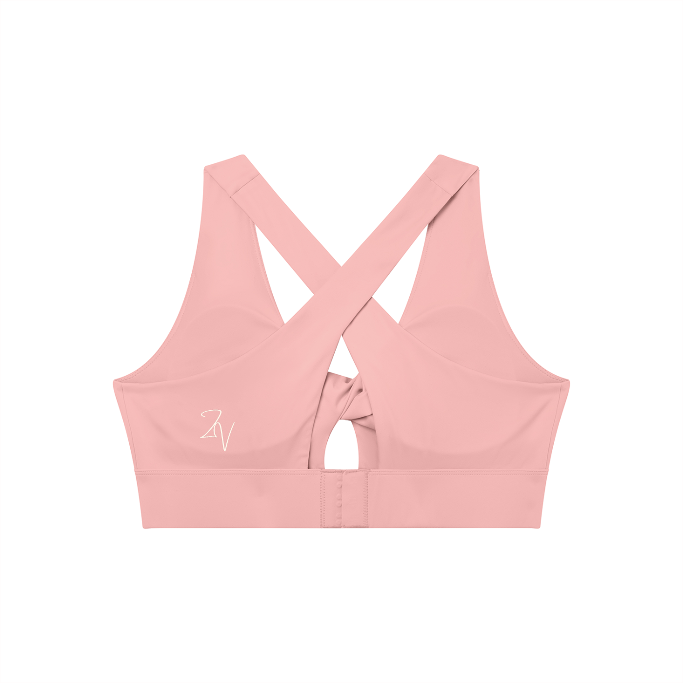 Women's Twist Front V-Neck Sports Bra | Built-In Padded Athletic Workout Bra