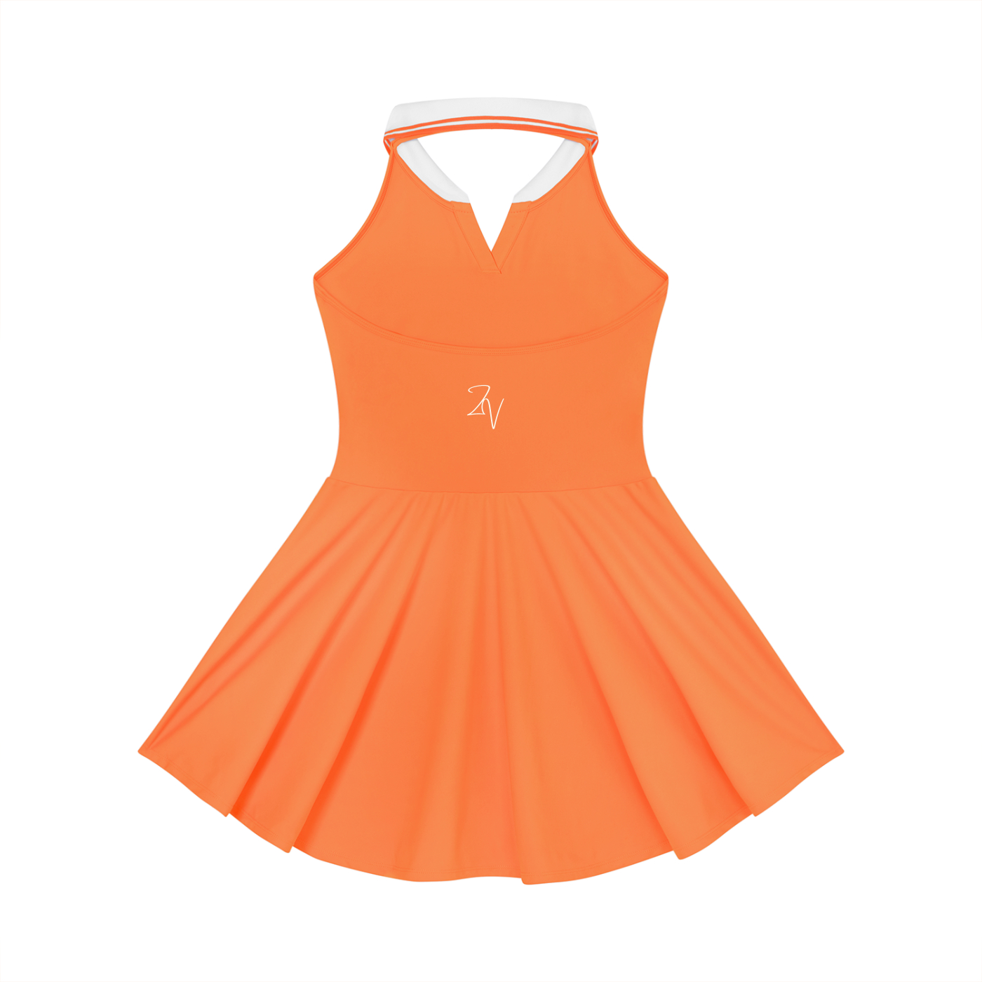 Women's Collared Halter A-Line Athletic Dress | Sleeveless Tennis & Golf Dress