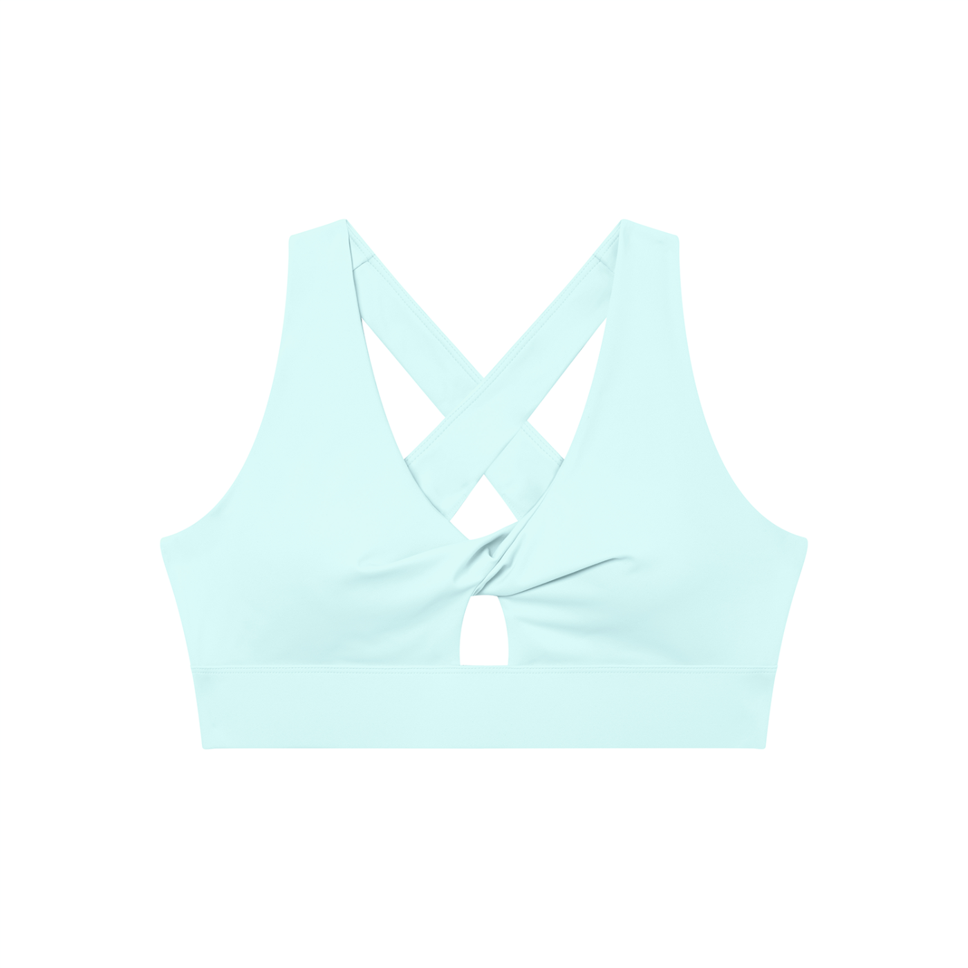 Women's Twist Front V-Neck Sports Bra | Built-In Padded Athletic Workout Bra