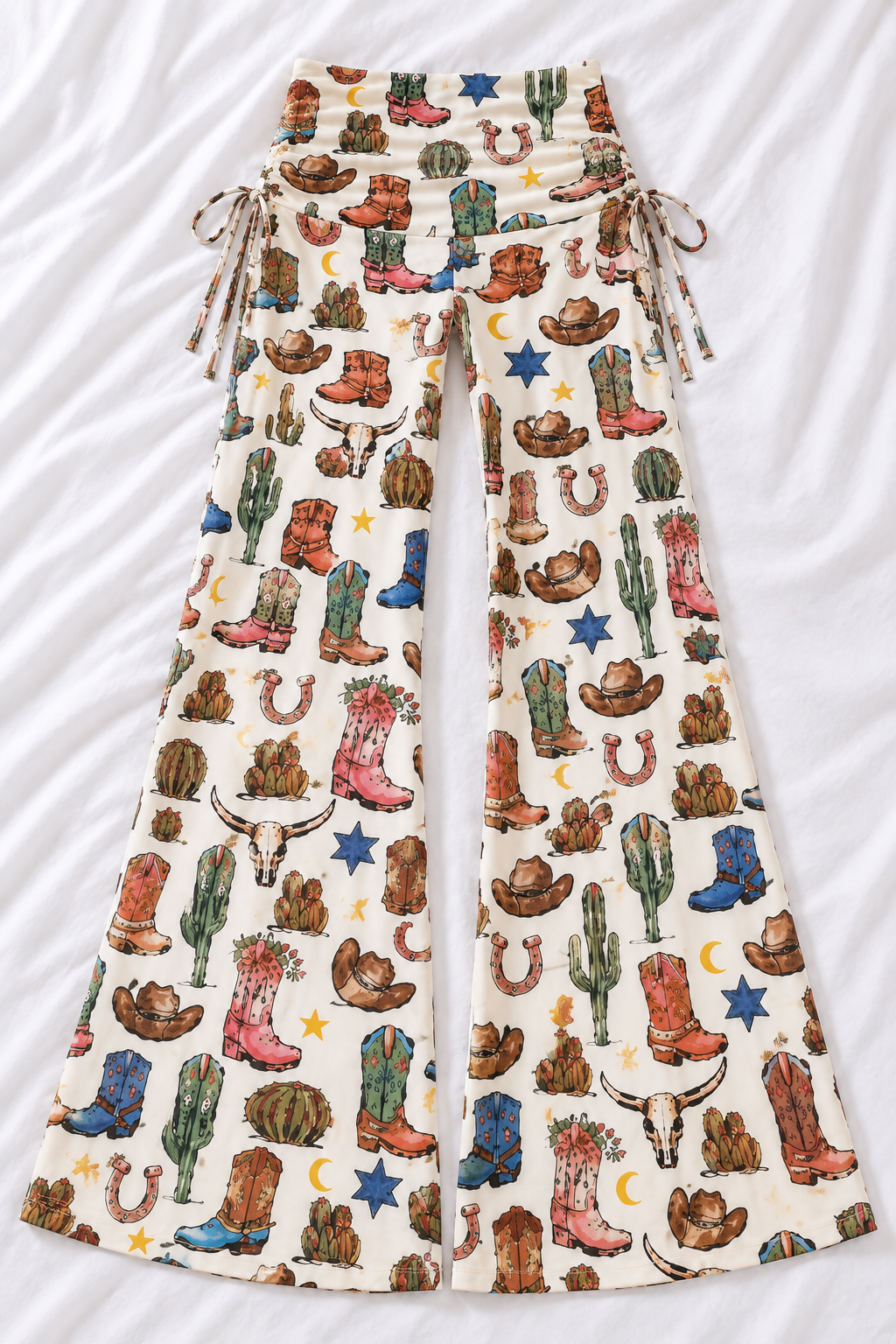 Western Cowgirl Wide Leg Pants | Women's Flowy Rodeo Lounge Pants