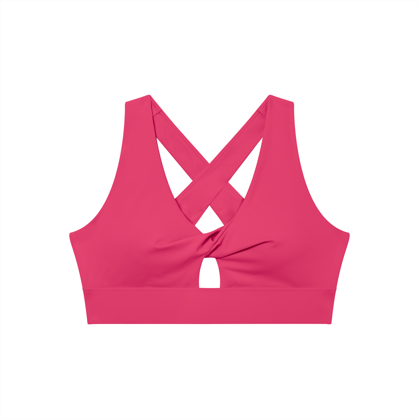 Women's Twist Front V-Neck Sports Bra | Built-In Padded Athletic Workout Bra