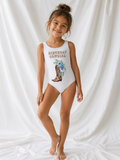 Little Kids Birthday Cowgirl One Piece Swimsuit | Western Birthday Bathing Suit