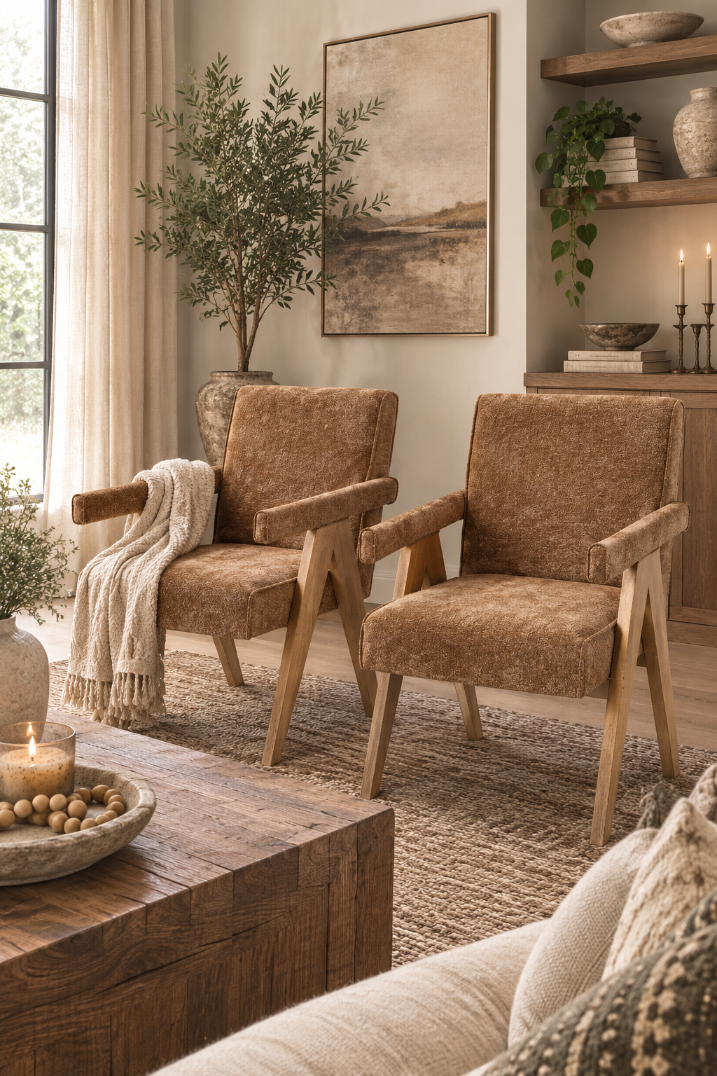Zoey - Arm Chair (Set of 2) - Chocolate